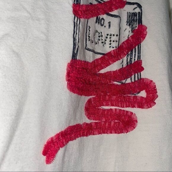 Children’s place perfume graphic print longsleeve t-shirt w/ 3D pink ruffles 5/6 - Picture 3 of 5